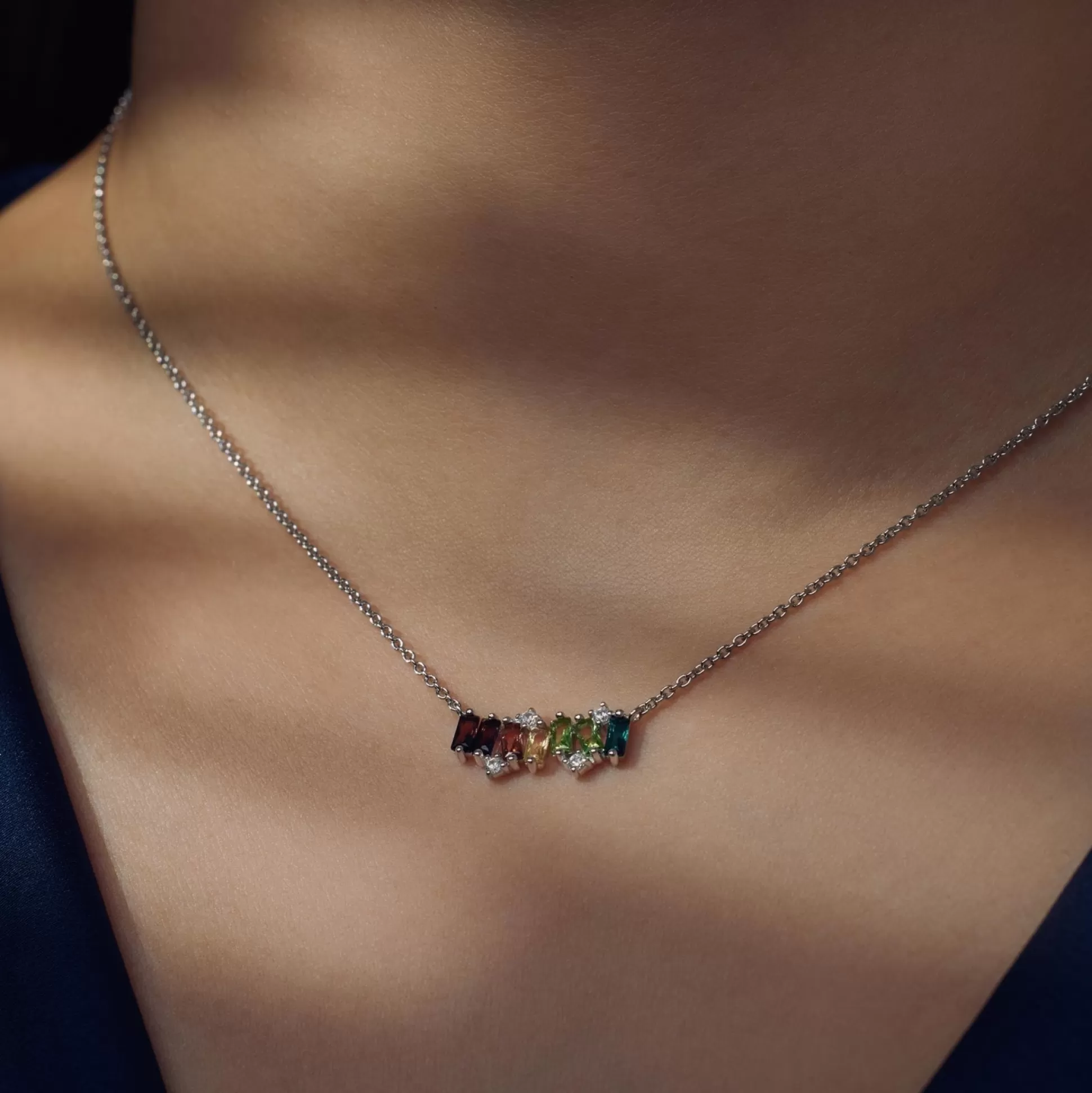 Fashion Sorprendimi Idee Regalo Collana E Bracciale In Argento Sterling 925 Con Pietre Zircone Colorate Collane