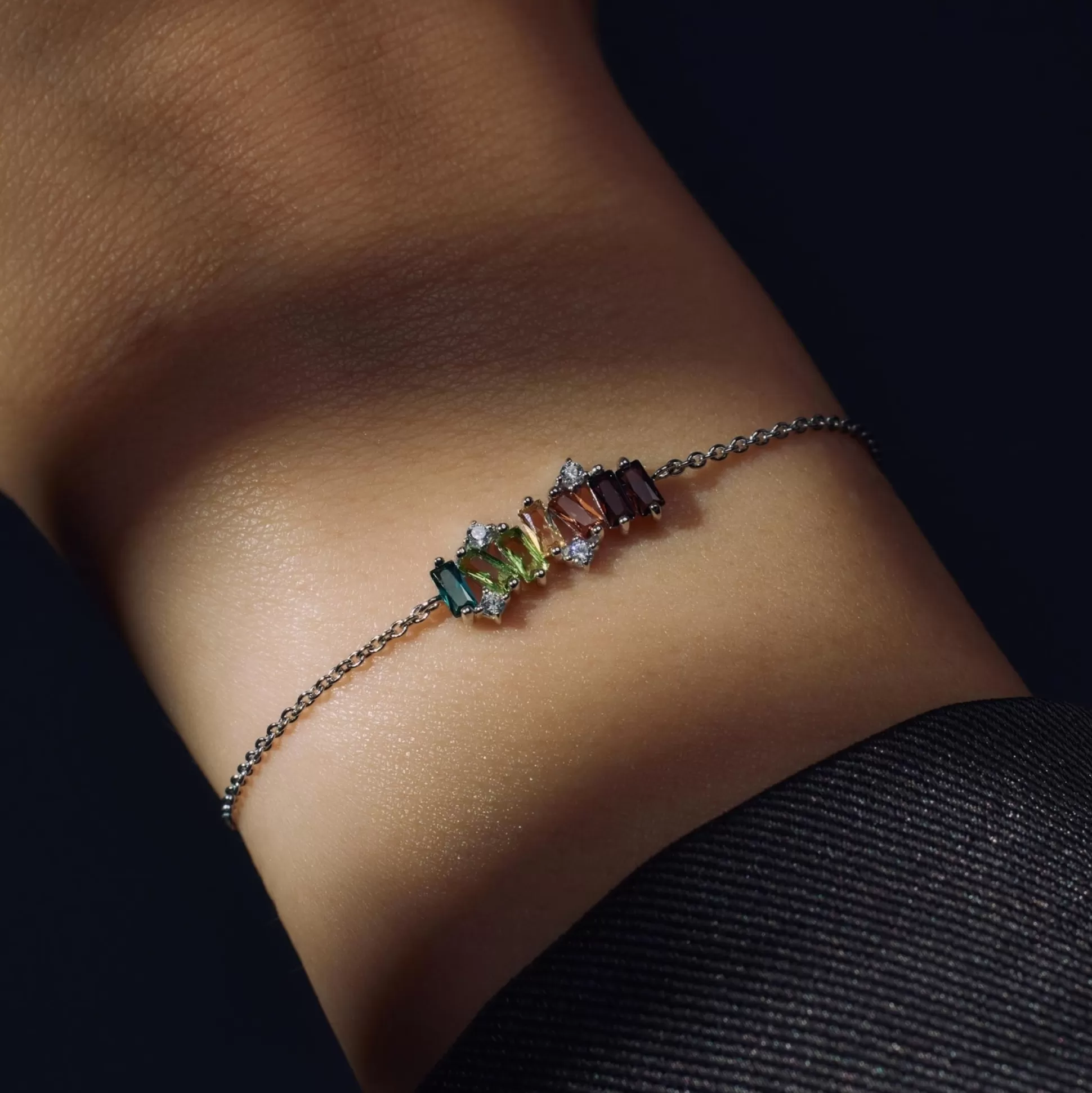 Fashion Sorprendimi Idee Regalo Collana E Bracciale In Argento Sterling 925 Con Pietre Zircone Colorate Collane