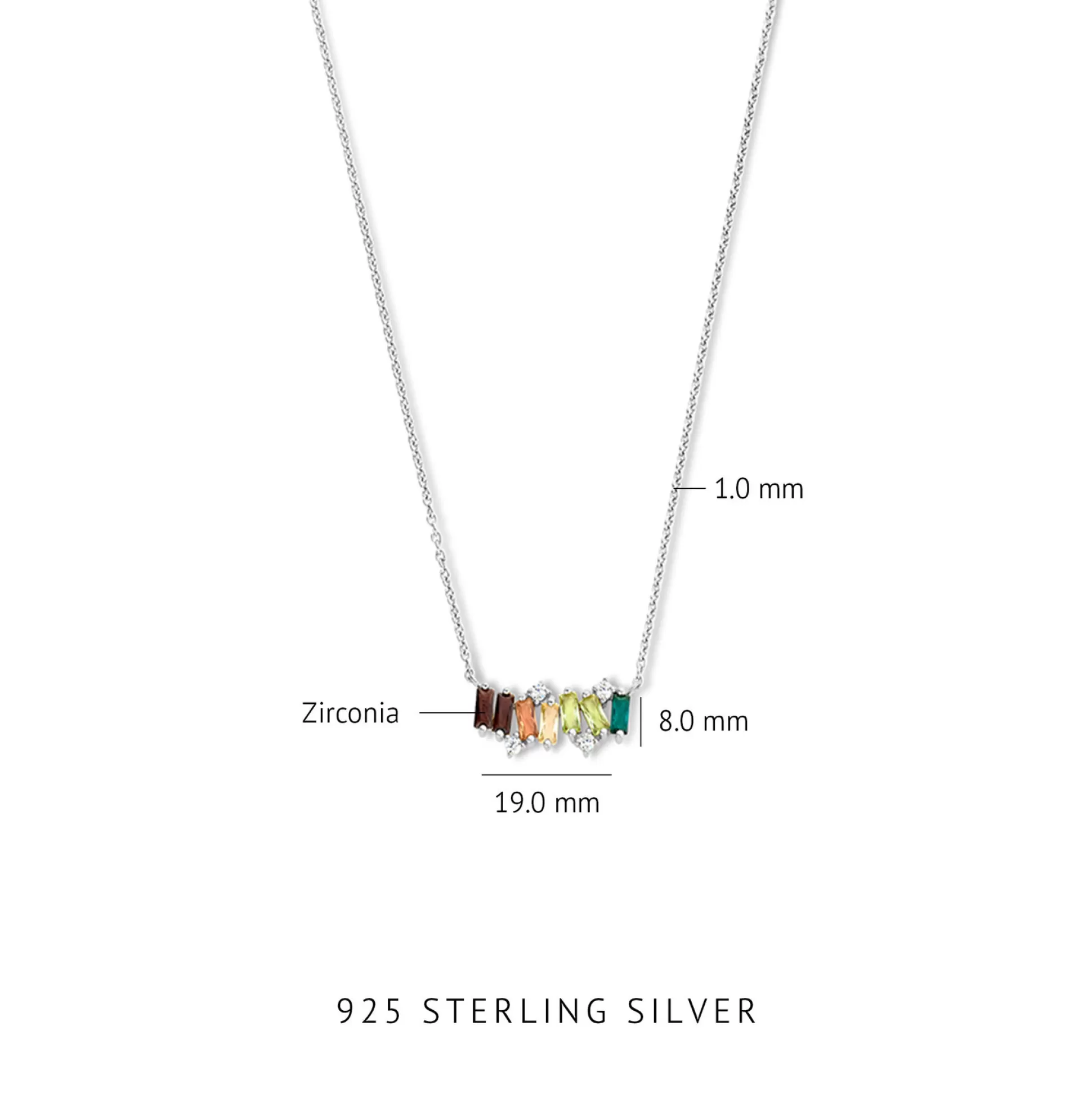 Fashion Sorprendimi Idee Regalo Collana E Bracciale In Argento Sterling 925 Con Pietre Zircone Colorate Collane