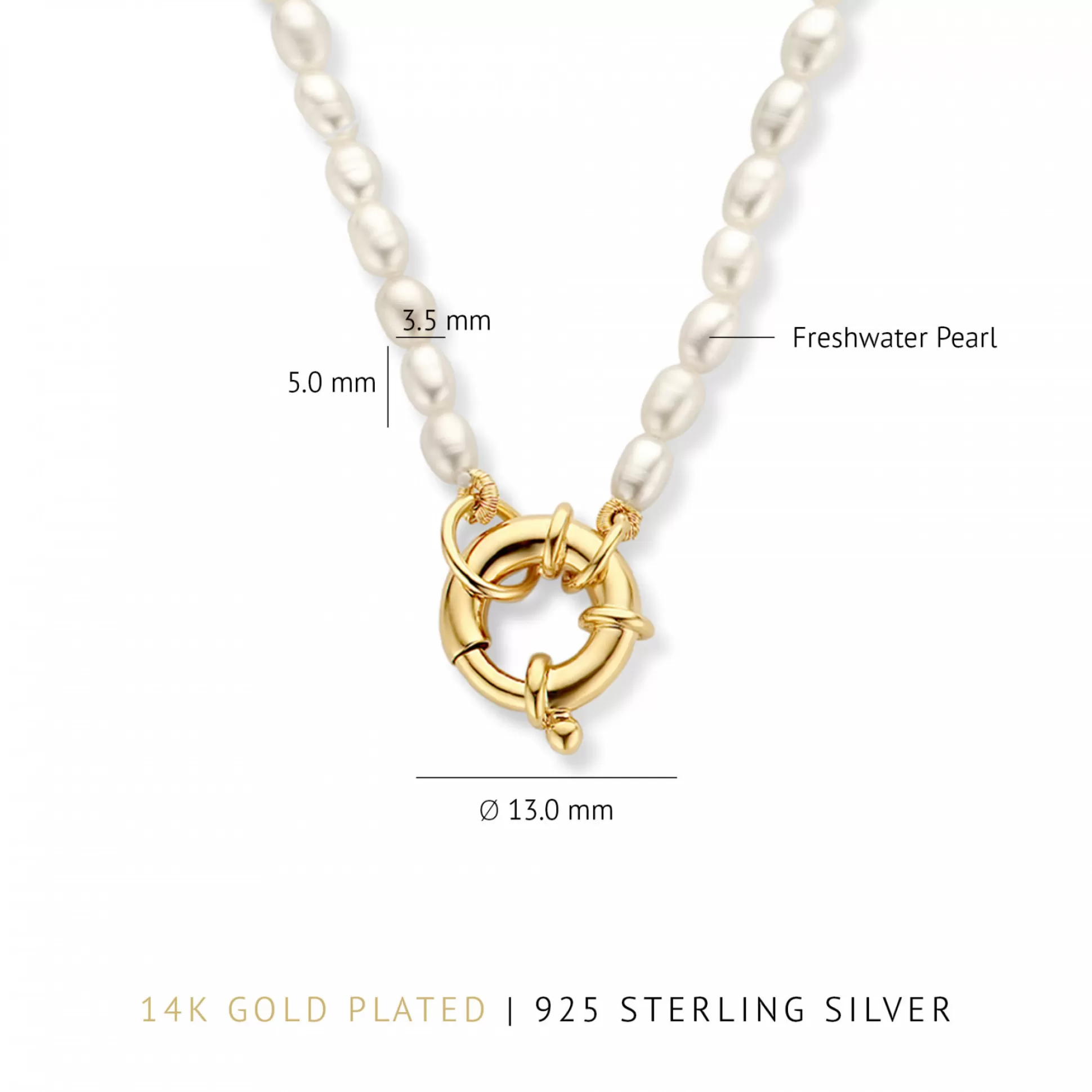 Outlet Sorprendimi Idee Regalo Collana E Bracciale In Argento Sterling 925 Placcato Oro Con Perle D'Acqua Dolce Collane