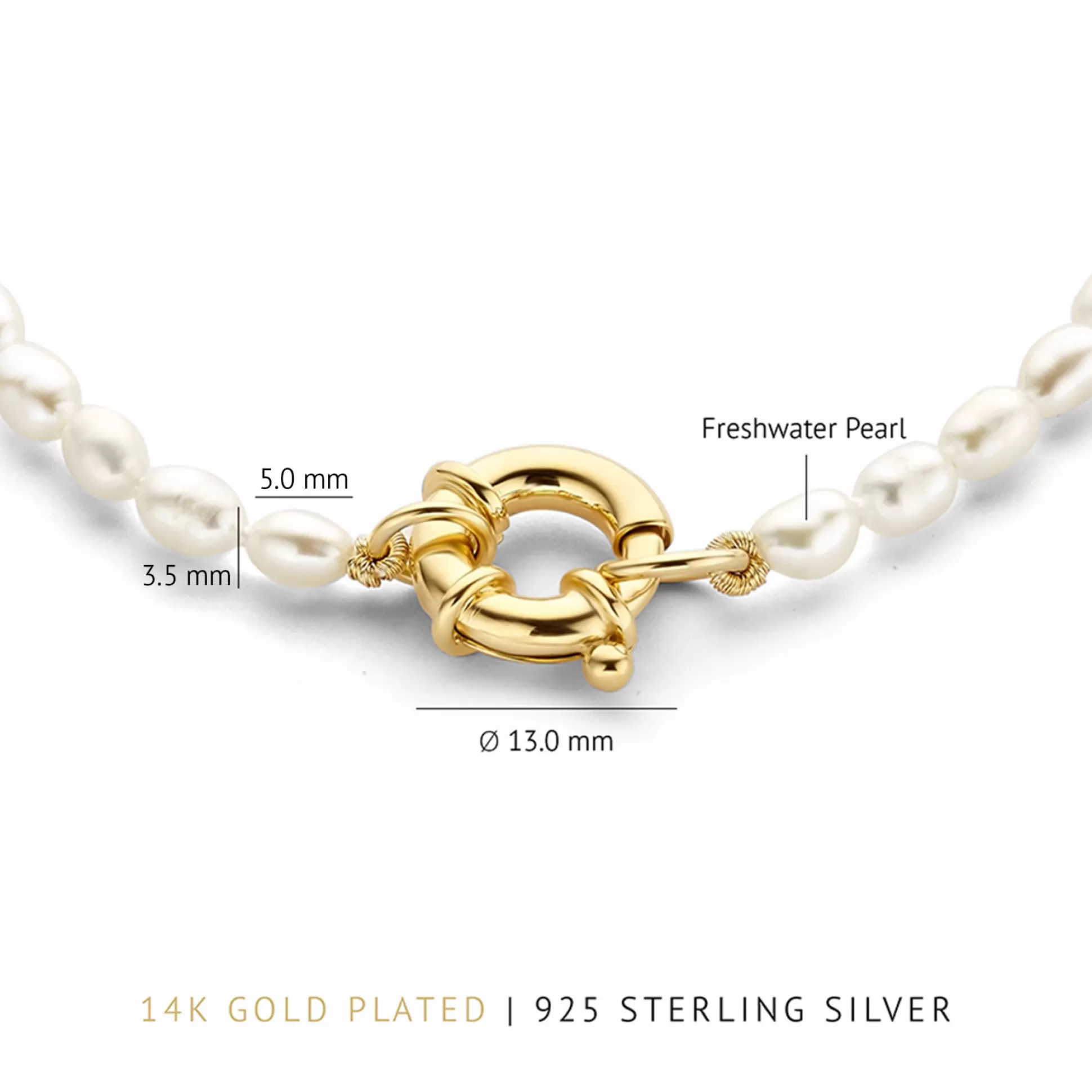 Outlet Sorprendimi Idee Regalo Collana E Bracciale In Argento Sterling 925 Placcato Oro Con Perle D'Acqua Dolce Collane