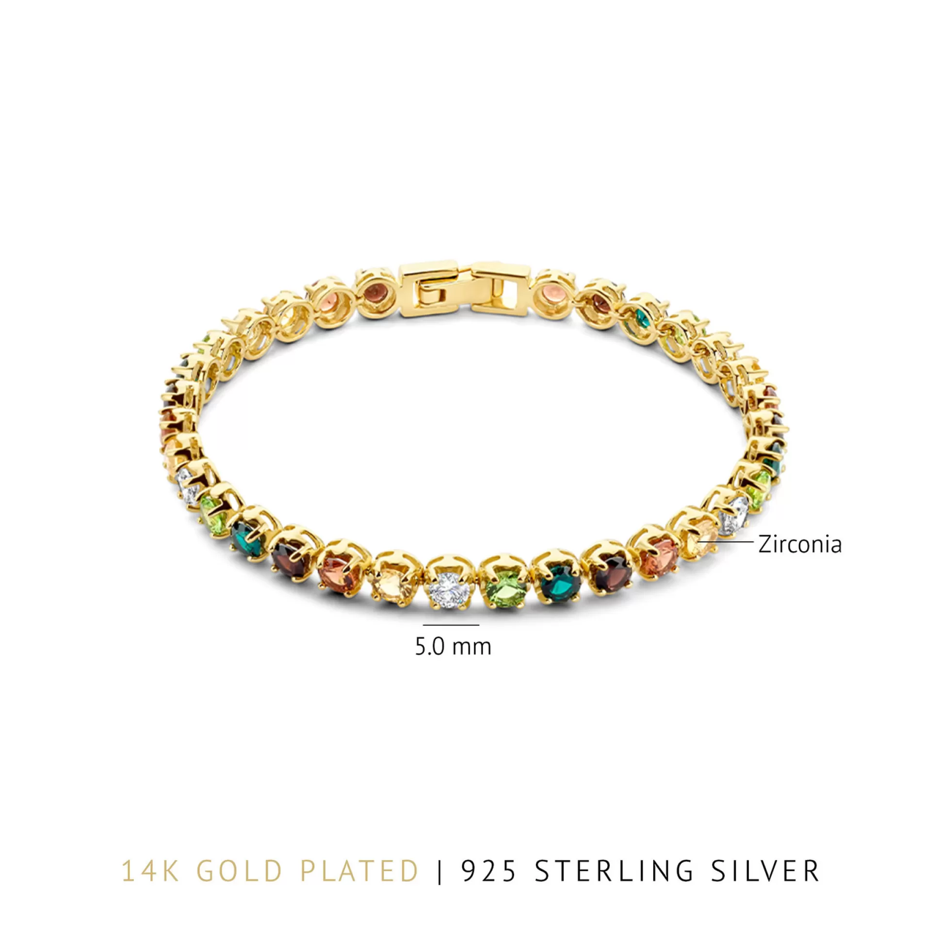 Discount Sorprendimi Idee Regalo Collana E Bracciale In Argento Sterling 925 Placcato Oro Con Pietre Zircone Colorate Collane