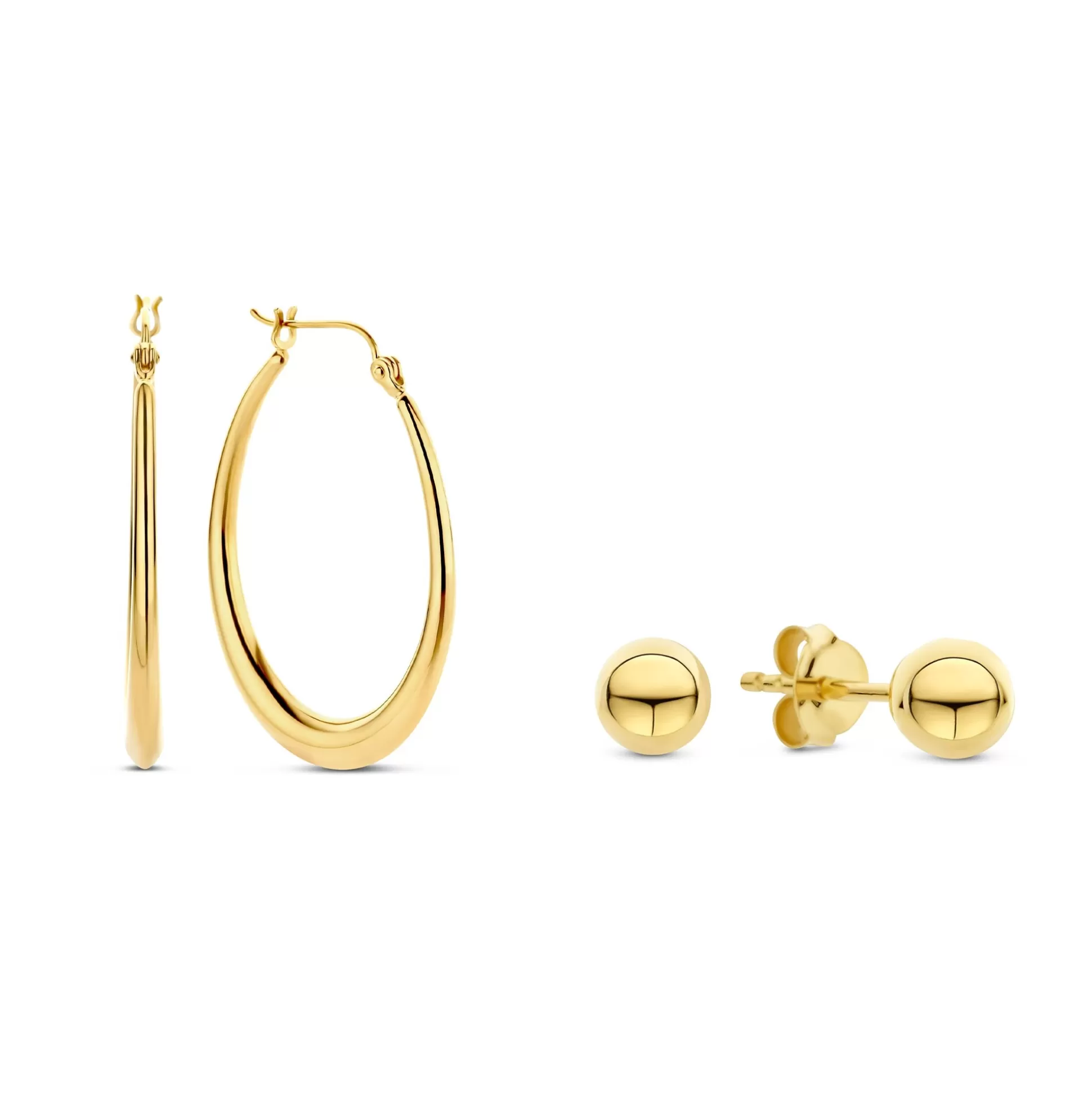 Sale Sorprendimi Set Orecchini In Argento Sterling 925 Placcati Oro Orecchini A Bottone